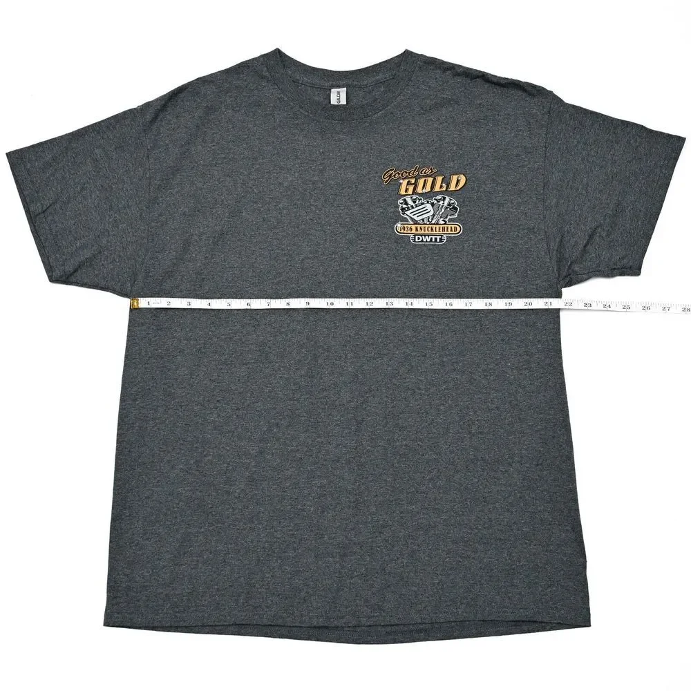 Harley Davidson 1936 Knucklehad Motorcycle‎ T Shirt Men's XL Gray Classic